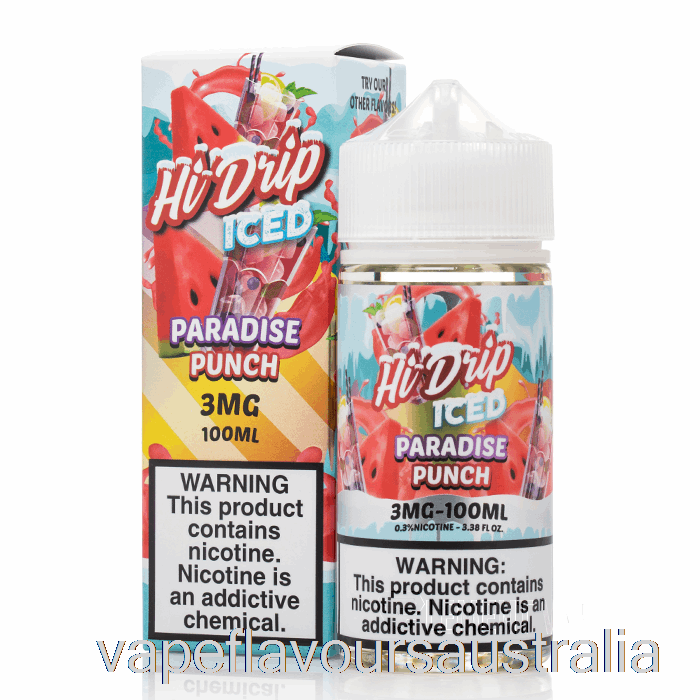 Vape Nicotine Australia ICED Paradise Punch - Hi-Drip E-Liquids - 100mL 0mg